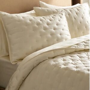 QUINCE Bamboo Dream Quilted Standard Sham Set - Ivory